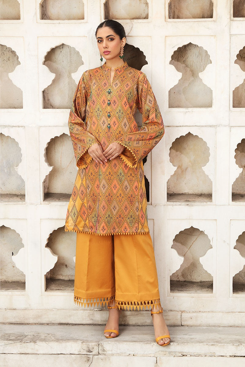 Bareeze CH3853 Mustard Summer Embroidered Lawn 2022 Online Shopping