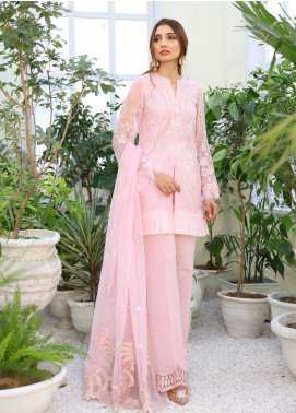 COIR Embroidered Chiffon Luxury Collection 04 Clamare Blush 2019