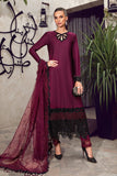 Maria B CST-501-Plum and Black Sateen Collection 2022 Online Shopping