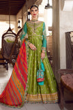 Maria B CST-502-Green and Ferozi Sateen Collection 2022 Online Shopping