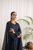 Dhanak DA-2044 Grey Embroidered Kurta With Dupatta Casual Cotton Prets 2022 Online Shopping