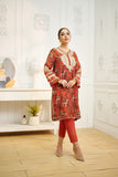 Dhanak Da1634 Orange Embroidered Kurta With Trouser Eid Edits 2022 Online Shopping