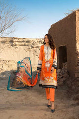 Bareeze Printed Pr10 Orange Collection 2021