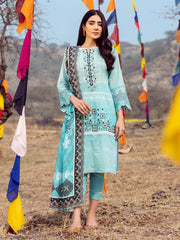 Edenrobe EWU22V1 23649 Aqua Khayal Summer Lawn 2022 Online Shopping