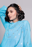 Khaadi EET22223 Blue  Embroidered Prets 2022 Online Shopping