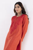Khaadi EET22279 Orange Casual Prets 2022 Online Shopping