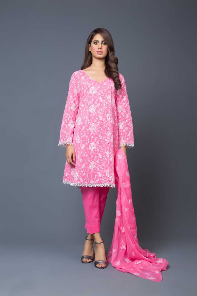 Bareeze Fabulous Chikankari Er673 Pink Collection 2021