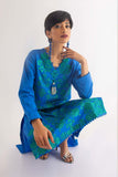 Khaadi EST22255 Blue Casual Prets 2022 Online Shopping