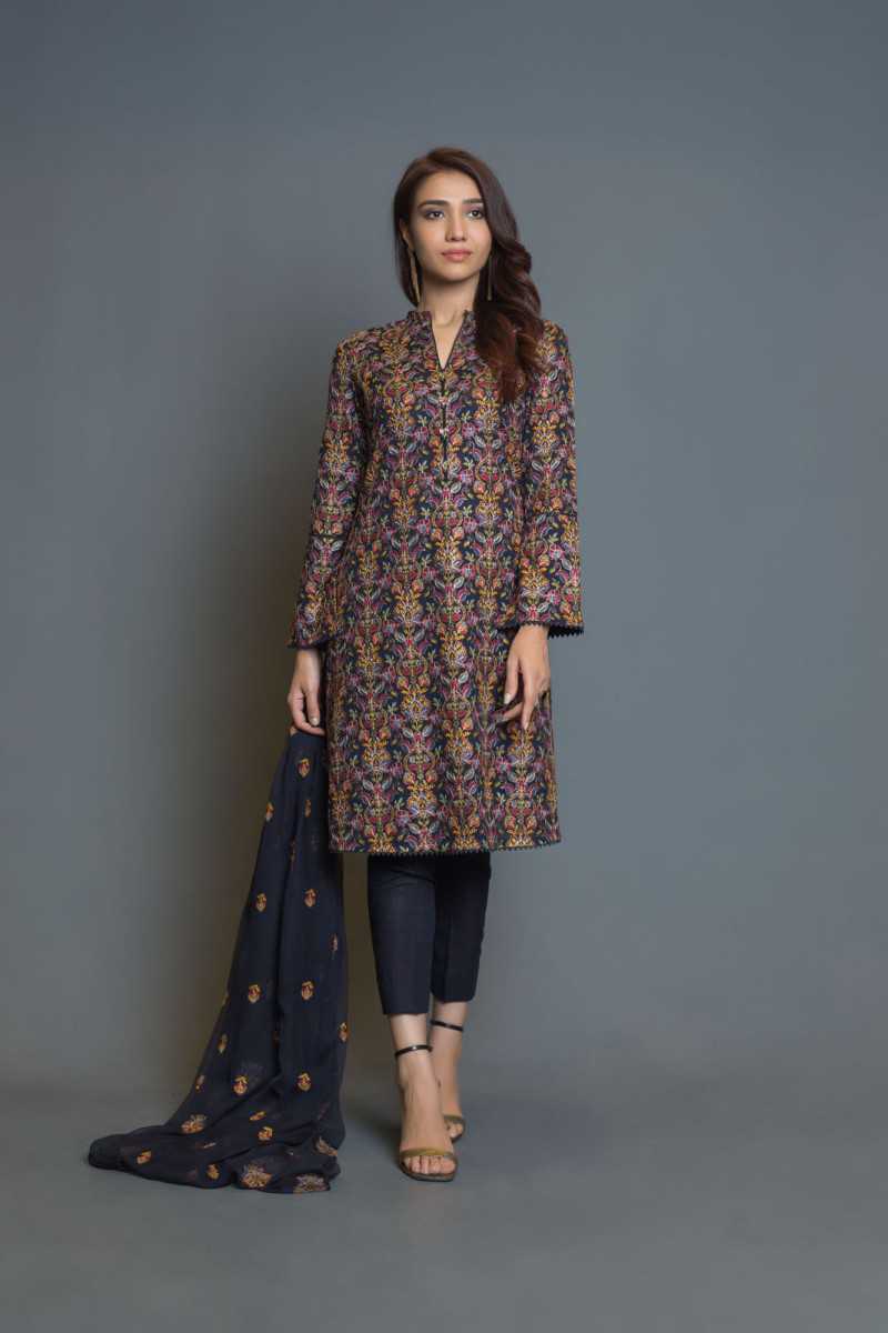 Bareeze Evening Charm Bnl877 Navy Blue Collection 2021