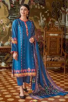 Gul Ahmed Embroidered Suit with Lacquer Printed Dupatta CL-854 2020
