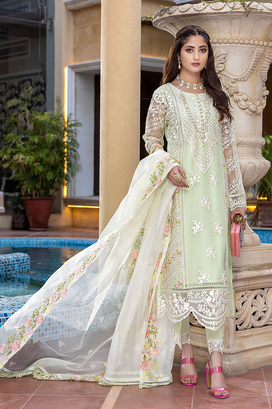 Azure Floral Mint Eid Formal Collection 2022 Online Shopping
