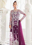 Suffuse Embroidered Net Wedding Collection Plum Rosette 2019