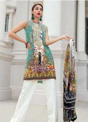 Gul Ahmed Embroidered Charmeuse Silk Winter Collection 82 Retro Gala 2019