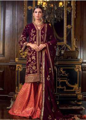 Gul Ahmed Embroidered Velvet Winter Collection 12 Kundun 2019