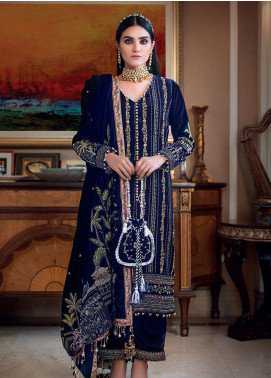 Gul Ahmed Embroidered Velvet Winter Collection 18 Pukhraj 2019