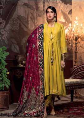 Gul Ahmed Embroidered Raw Silk Winter Collection 02 Pazeeb 2019