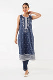 Khaadi ICA22203 Blue Eid Lawn Collection 2022 Online Shopping