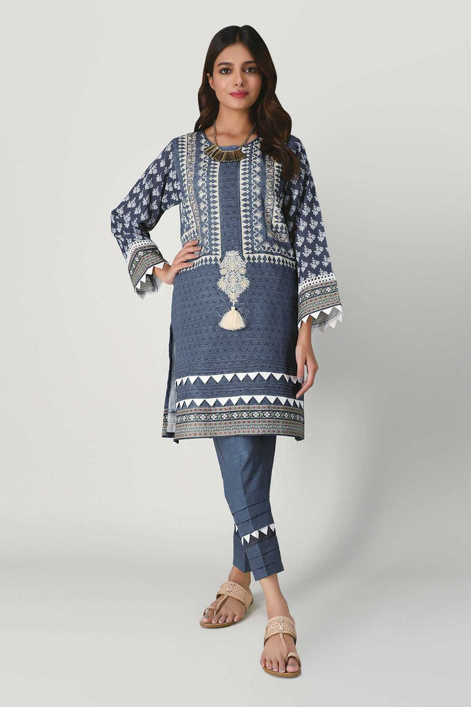 Khaadi Ik20407 Blue Winter Collection 2020 Original Brand