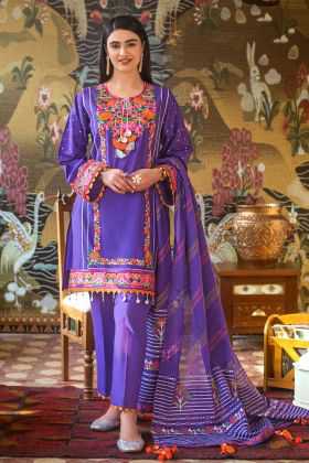 Gul Ahmed Embroidered Suit with Lacquer Printed Dupatta CL-849 2020