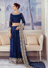 Iznik 03 Navy Jewel Imperial Dreams Chiffon Collection 2020 | Iznik 2020