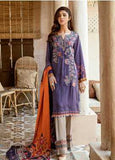 Iznik Embroidered Linen Winter Collection 07 Lavender Avery 2019
