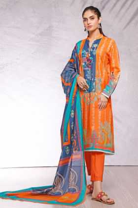 Gul Ahmed Digital Printed Lawn Suit CLP-15 A 2020
