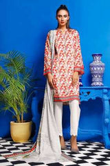 Gul Ahmed Printed Lawn Suit TLP-15 B 2020