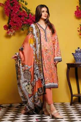Gul Ahmed Gold Printed Suit CL-988 2020