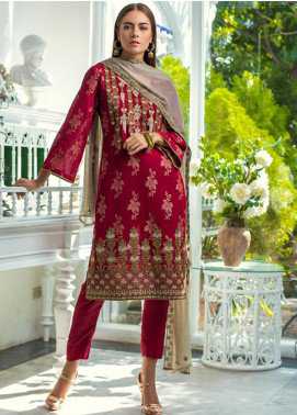 Jaipur by ZS Textiles Embroidered Jacquard Luxury Collection Design 2 2019