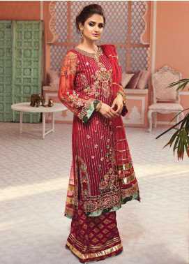 Jeem Embroidered Net Wedding Collection Parizaat 1 2019