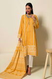 L22110 Yellow Khaadi Online Spring Summer 2022