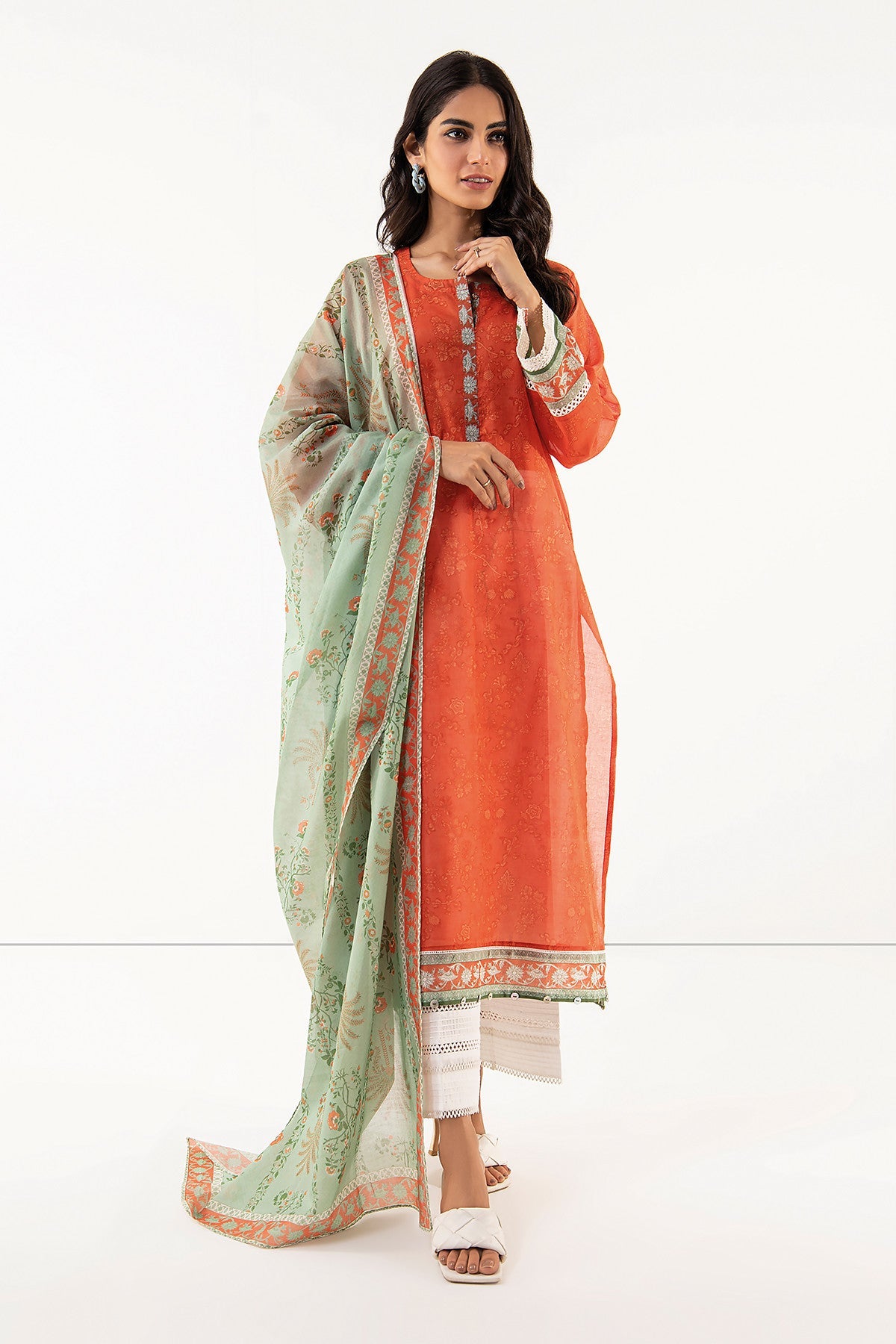 Khaadi L L LLA22312 Coral Cambric Lawn 2022 Online Shopping