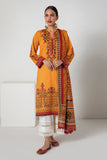 Khaadi L S LSL22301 Yellow Cambric Lawn 2022 Online Shopping