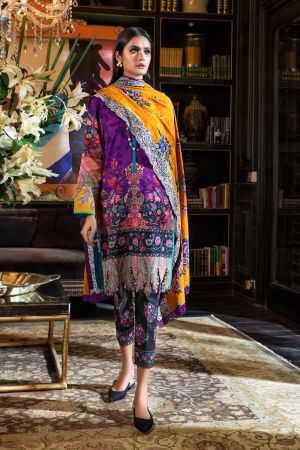 Sana Safinaz Embroidered Winter Mahay Collection Design 004B 2019