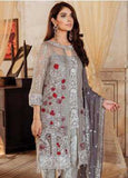 Majestic by Imrozia Embroidered Chiffon Luxury Collection 07 Moonstruck Rouge 2019