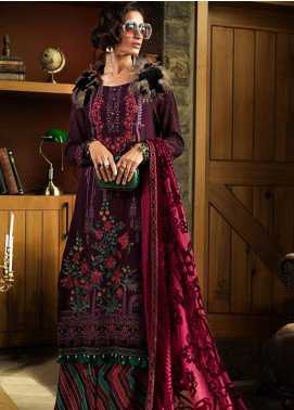 Maria B Embroidered Linen Winter Collection Design 6 2019