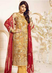 Mashq Embroidered Chiffon Premium Collection 9 Crao Royal 2019