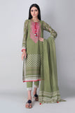 Khaadi Mb21116 Green Summer Lawn 2021