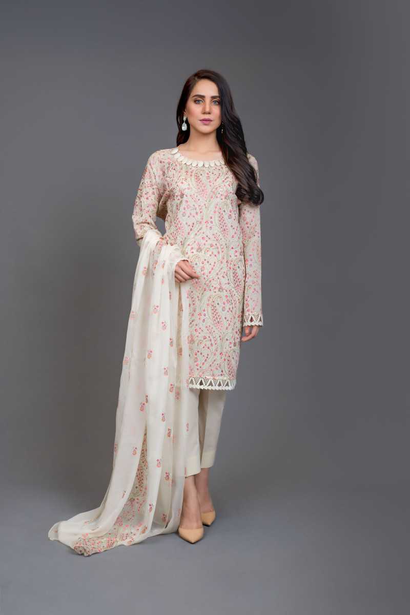 Bareeze Royal Paisley 1 Mc620 Cream Collection 2021