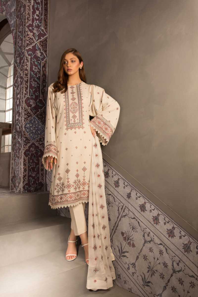 Bareeze Traditional Through Mc632 Cream Collection 2021