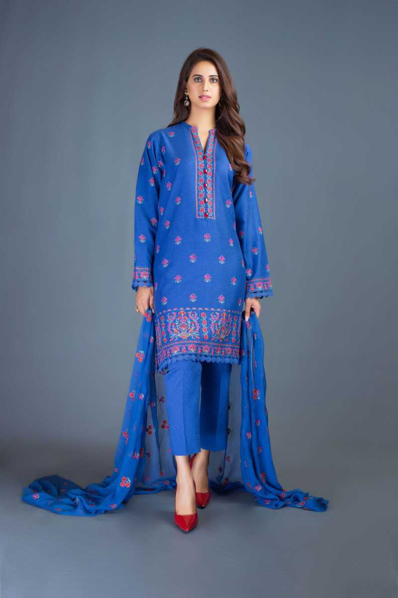 Bareeze Traditional Through Mc633 Blue Collection 2021