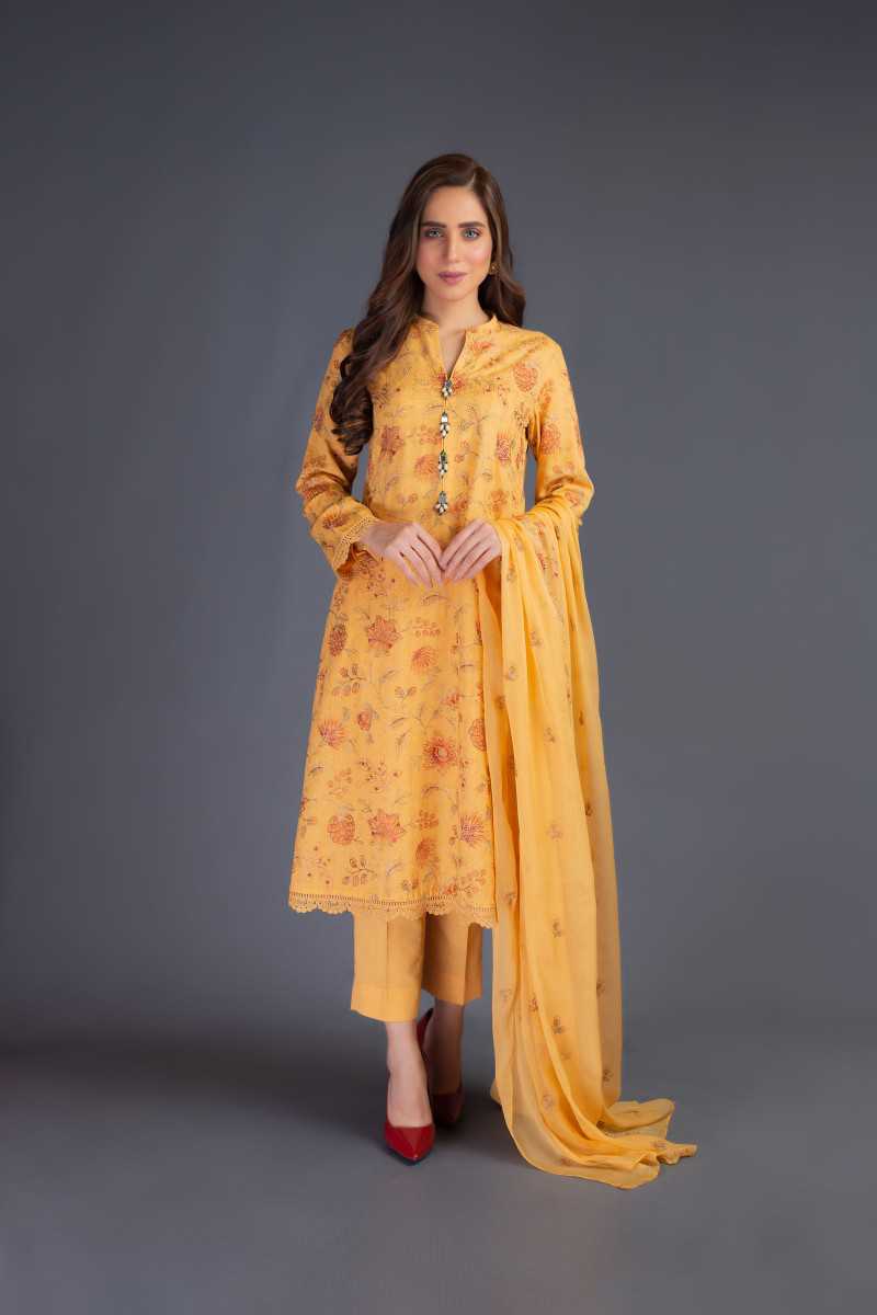 Bareeze Qaus E Qaza Mc634 Yellow Collection 2021