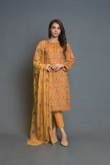 Bareeze Ethnic Essence Mc641 Mustard Collection 2021