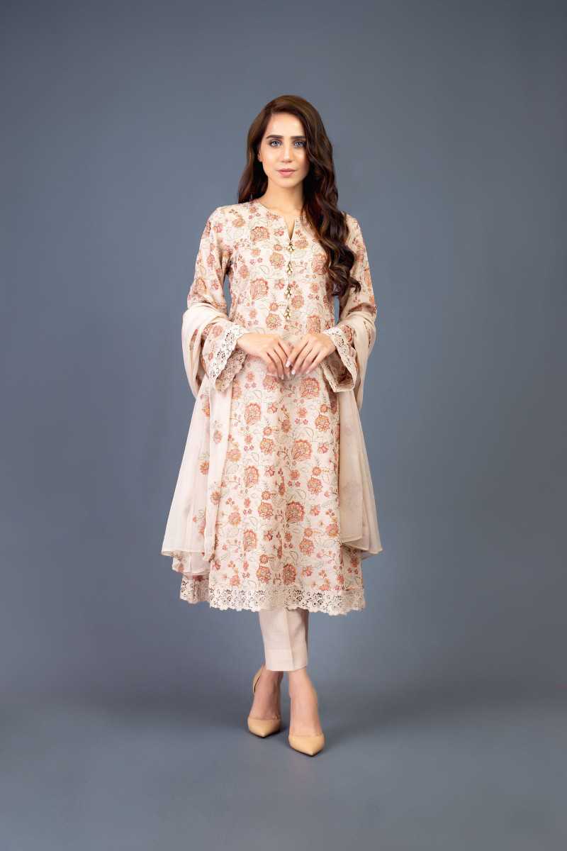 Bareeze Garden View Mc655 Beige Collection 2021