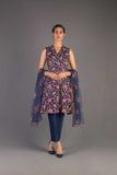 Bareeze Poetic Illusion  Mc695 Blue Collection 2021