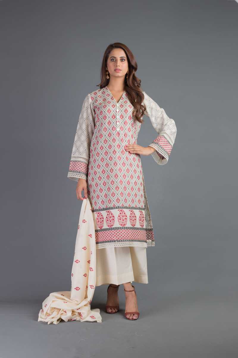 Bareeze Fun E Ajrak Mc704 Off White Collection 2021