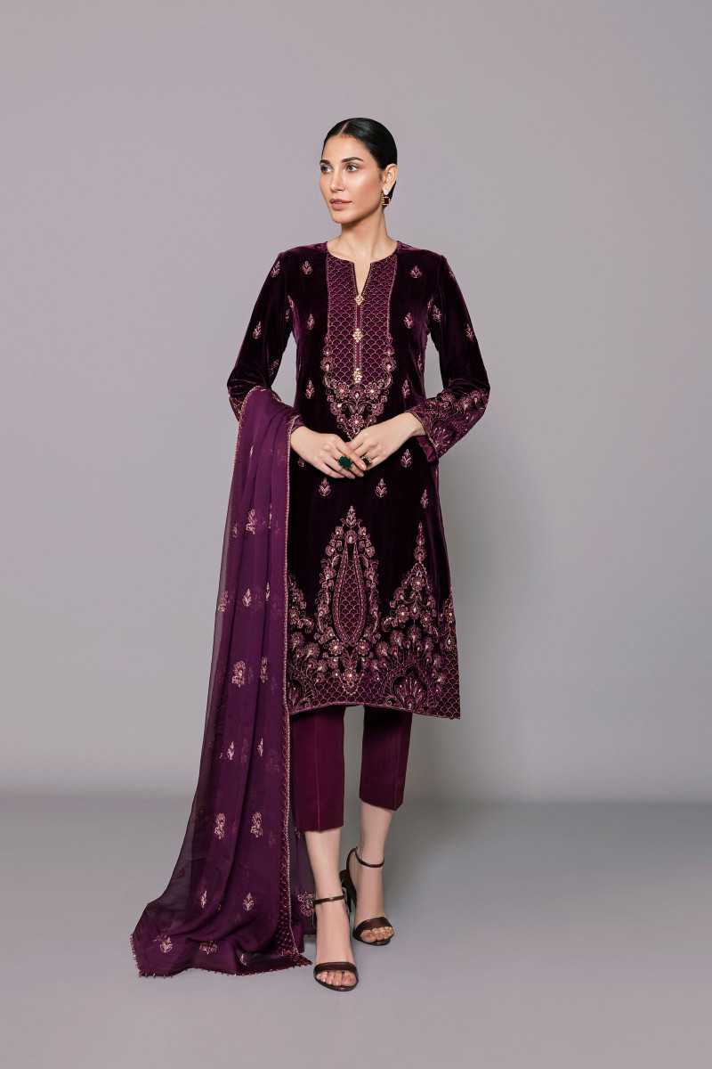 Bareeze Treasure Range Mc758 Purple Collection 2021