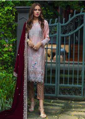 Mirha by ZS Textile Embroidered Charmeuse Winter Collection Design 1 2019