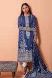 Khaadi MLA22207 Blue Eid Lawn Collection 2022 Online Shopping