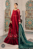 Maria B  MPC-21-102-Cherry red with Shades of Teal Chiffon Vol 1 2022 Online Shopping